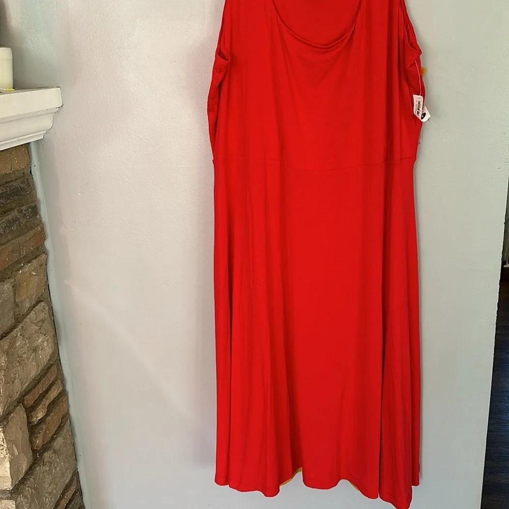 Set of 2 - NWT XXL Old Navy Jersey Dresses Yellow and Bright True Red. - Picture 5 of 5